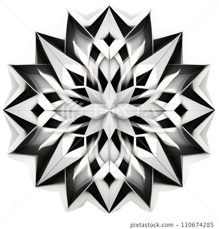 Mandala geometric pattern illustration icon 110674285