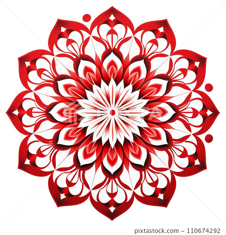 Mandala geometric pattern illustration icon 110674292