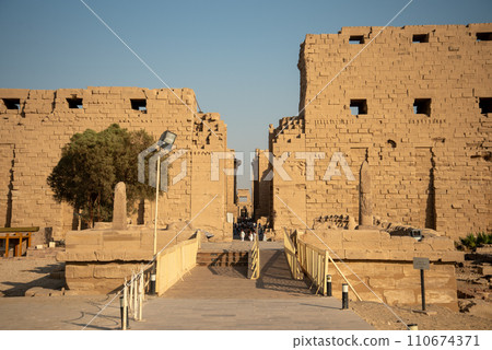 Beautiful landscape of Karnak temple in Luxor, Egypt 110674371