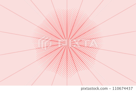 粉紅色旭日形，集中線背景圖 110674437