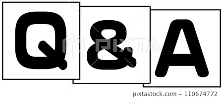 Q&A illustration monochrome 110674772