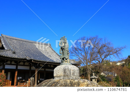 Hannyaji Temple Main Hall and Buddha Statue Hannyaji Temple Main Hall and Buddha Statue 110674781