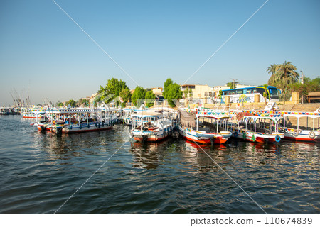 Majestic and beautiful scenery of the Nile River in Egypt Majestic and beautiful scenery of the Nile River in Egypt 110674839