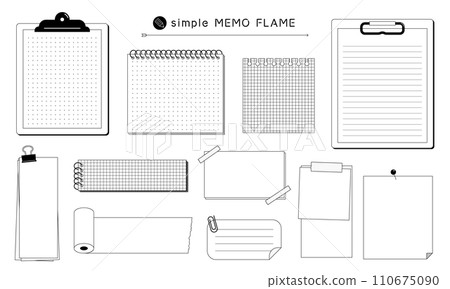 簡單的備忘錄紙框圖 簡單的備忘錄紙框圖 110675090