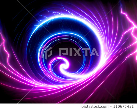 Colorful light vortex [AI generated image] 110675451