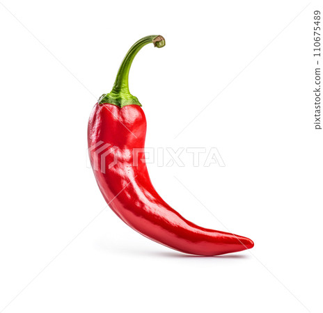 Chilli pepper on white backgrounds Chilli pepper on white backgrounds 110675489