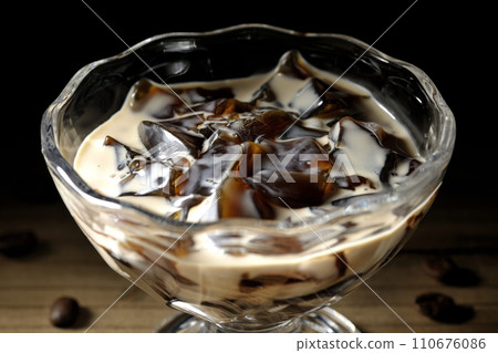 coffee jelly and coffee beans coffee jelly and coffee beans 110676086