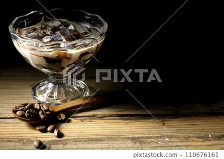 coffee jelly and coffee beans coffee jelly and coffee beans 110676161