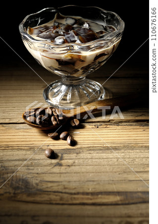 coffee jelly and coffee beans coffee jelly and coffee beans 110676166