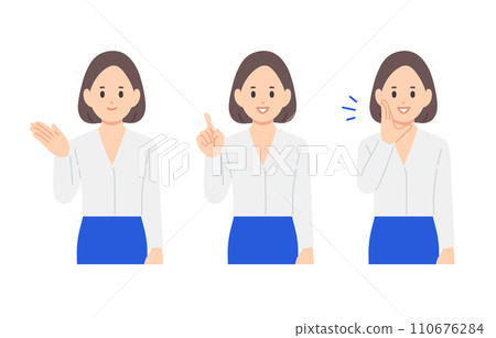 一組擺姿勢尋求指導、指點、呼喚的商務人士女性【人物矢量圖素材】 一組擺姿勢尋求指導、指點、呼喚的商務人士女性【人物矢量圖素材】 110676284