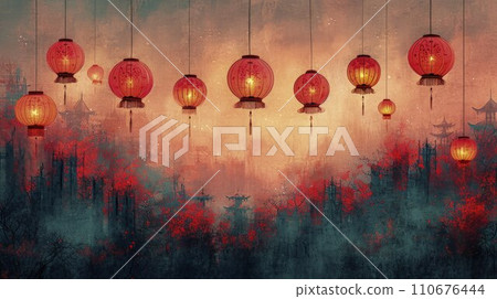 East Meets West: Vibrant Chinese New Year Design Blending Oriental and Contemporary Styles East Meets West: Vibrant Chinese New Year Design Blending Oriental and Contemporary Styles 110676444