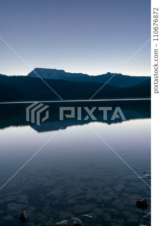 Montenegro, Black lake in durmitor national park nature landscape by night Montenegro, Black lake in durmitor national park nature landscape by night 110676872