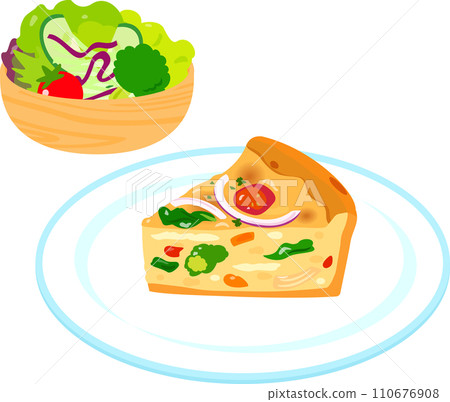 乳蛋餅和沙拉 110676908