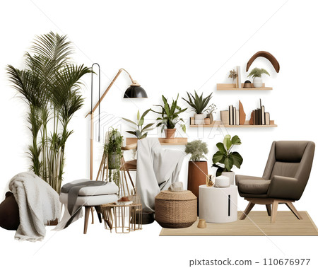 interior design concept home modern architecture furniture object idea generative Ai. 110676977