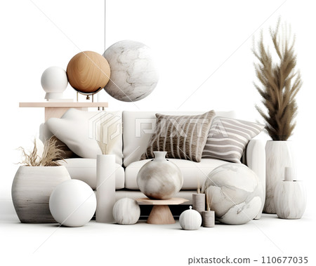 interior design concept home modern architecture furniture object idea generative Ai. 110677035