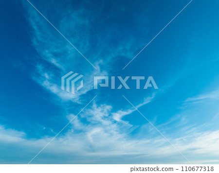 Aerial view of beautiful clouds and blue sky Aerial view of beautiful clouds and blue sky 110677318