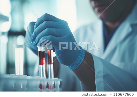 Generative AI A doctor does a blood test 110677600