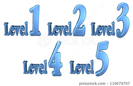 3DCG角色[Level1/Level2/Level3/Level4/Level5]藍色，藍色 110678707