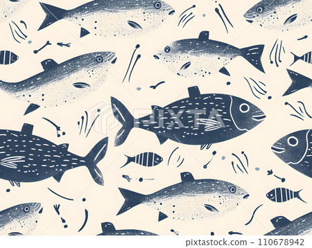 魚圖圖案 魚圖圖案 110678942