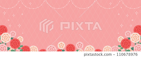 Background material of red and pink rose flowers (horizontal for banners) Background material of red and pink rose flowers (horizontal for banners) 110678976