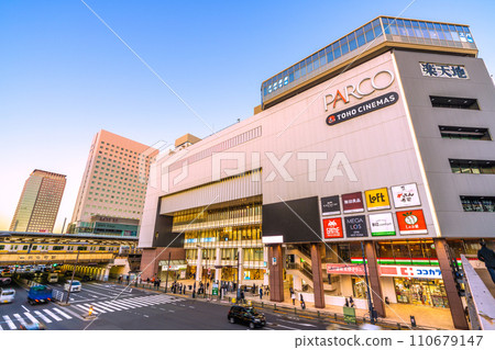 Tokyo cityscape in Japan, overlooking Kinshicho Station and Parco in front of the station = January 17, 2020 Tokyo cityscape in Japan, overlooking Kinshicho Station and Parco in front of the station = January 17, 2020 110679147