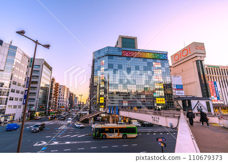 Tokyo cityscape in Japan, looking in front of Kinshicho Station, etc. = January 17, 2020 110679373