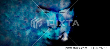Image of a person meditating 110679736