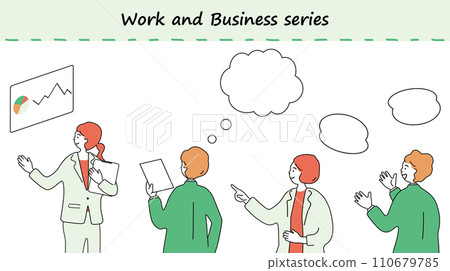 Business scene: People having a meeting 110679785