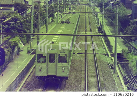Tokyu 8000 series, 8004 and 5 others, Oyamadai-Todoroki, July 28, 1976 Tokyu 8000 series, 8004 and 5 others, Oyamadai-Todoroki, July 28, 1976 110680216