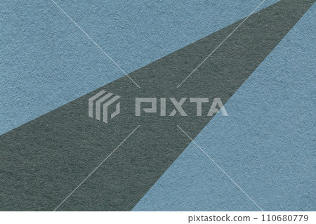 Texture of old craft blue and gray color paper background, macro. Vintage abstract denim cardboard 110680779