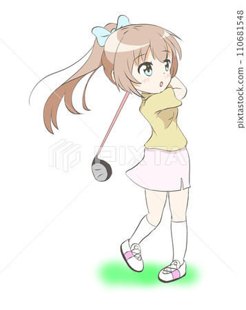 Girl playing golf (finish) Girl playing golf (finish) 110681548