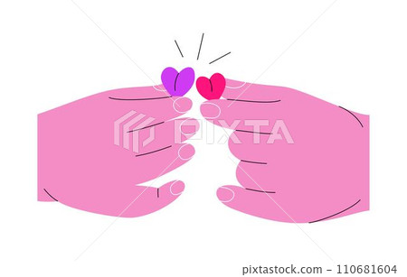 Big Hands Clinking Small Hearts Big Hands Clinking Small Hearts 110681604