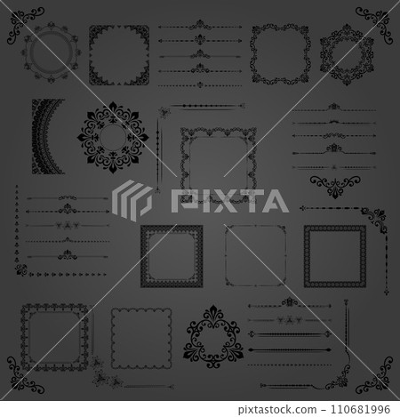 Vintage Big Set of Classic Vector Patterns. Collection of Graphics Vintage Big Set of Classic Vector Patterns. Collection of Graphics 110681996