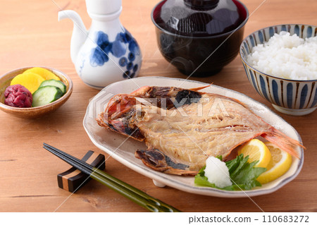 Grilled fish Dried golden sea bream 110683272