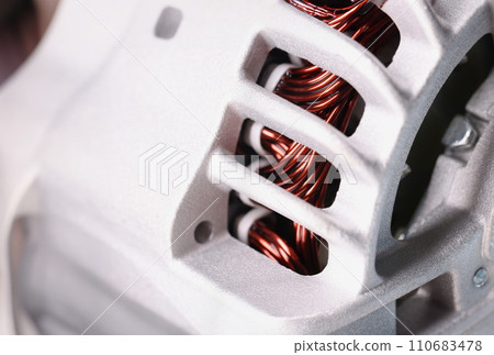 Electric motor stator, electric induction motor under repairing, armature 110683478