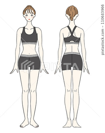 Female full body illustration nude beauty 110683966