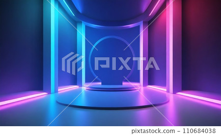 霓虹燈和舞台AI生成的圖像 110684038