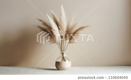 潘帕斯草和簡單的背景AI生成的圖像 潘帕斯草和簡單的背景AI生成的圖像 110684040