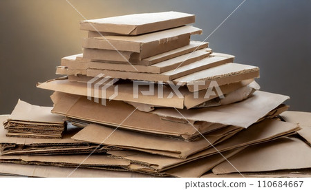 Bunch of dismantled cardboard AI generated image Bunch of dismantled cardboard AI generated image 110684667