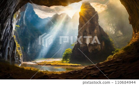 奇幻世界風景AI生成影像 奇幻世界風景AI生成影像 110684944