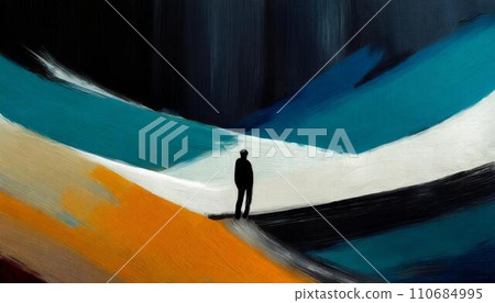 Abstract paint background AI generated image 110684995