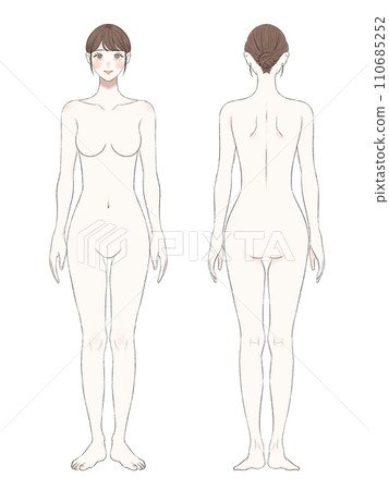 女性全身插畫裸體美女 110685252