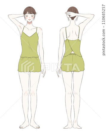 Woman's whole body illustration beauty 110685257