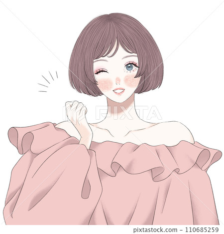 A woman doing a guts pose 110685259