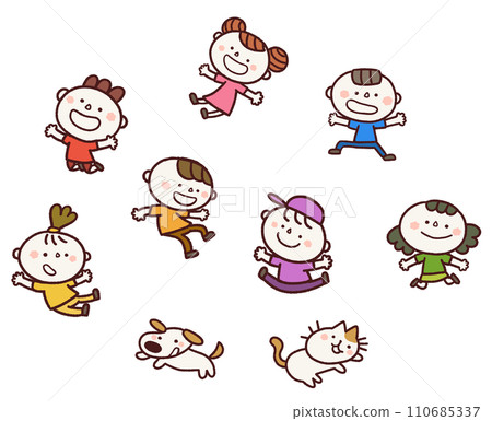 快樂的孩子的插圖集 快樂的孩子的插圖集 110685337