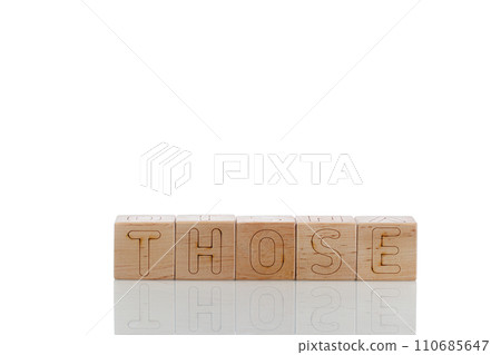 Wooden cubes with letters those on a white background 110685647