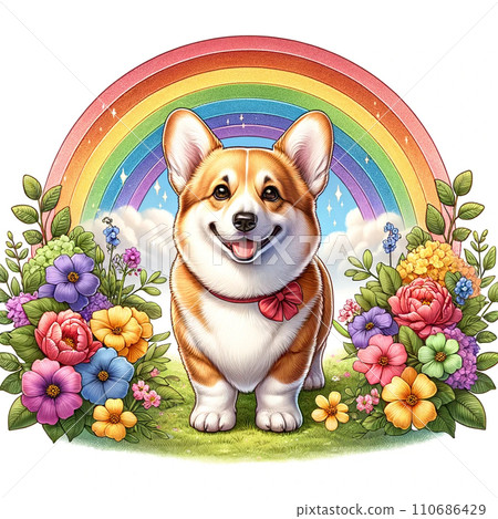 彩虹橋上的柯基犬 彩虹橋上的柯基犬 110686429