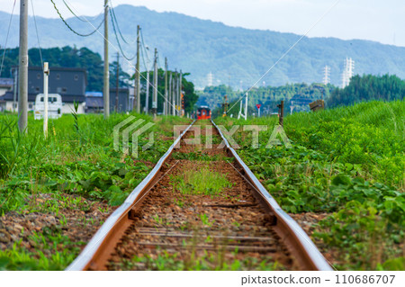 Hosoya, Kakegawa City, Shizuoka Prefecture Tenryu Hamanako Railway and scenery along the line 110686707