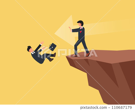 Business unethical competition. career competitor or cheating concept. Business unethical competition. career competitor or cheating concept. 110687179