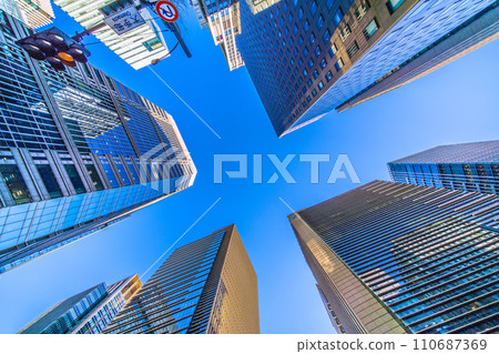 Japan's Tokyo cityscape, looking at office buildings and other buildings from the Otemachi intersection (January 17, 2020) 110687369